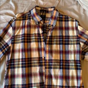 Plaid J Crew Slim Fit Button Down Oxford